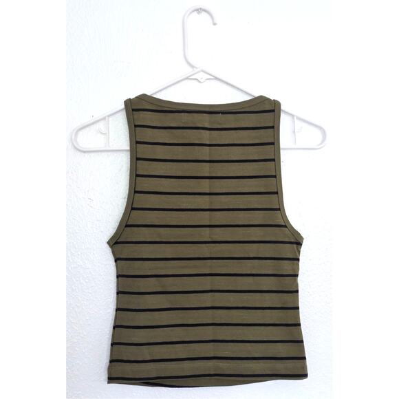 UO Urban Outfitters Mercedes Sleeveless Tank in Green Stripe Size XS NEW - Picture 4 of 9